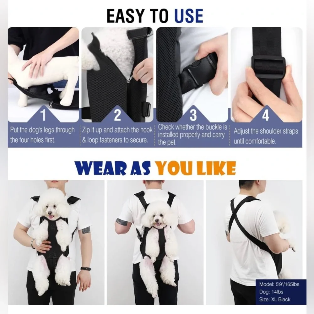 Pawaboo Pet Carrier Backpack Size S